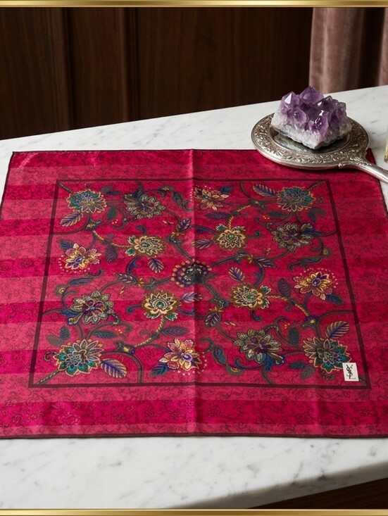 Yves Saint Laurent Accessories - Authentic YSL Large Silk Scarf